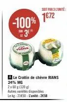 -100%  sue 3e  long  soit par 3 l'unité:  1€72 