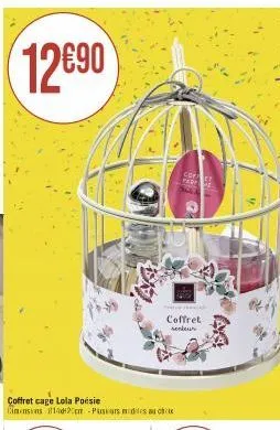 12€90  coffret cage lola poésie  cimensions 814d2cm-puskurs midles auchte  aa  corr pary  coffret  sendeur 