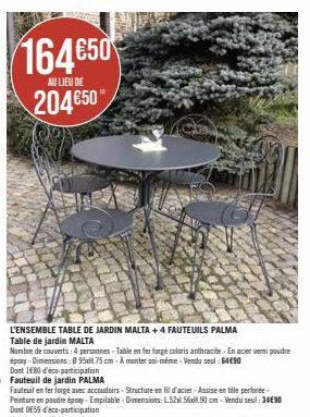 table de jardin 