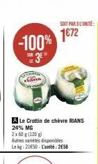 -100%  sue 3e  long  soit par 3 l'unité:  1€72 