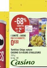 -68%  CARNETTES  Casino ullas 2 Max p  L'UNITE: 090 PAR 2 JE CAGNOTTE  0€61  Pengurs Allears 