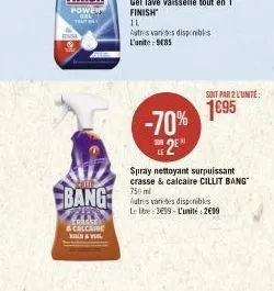 yan  frasse & calcaire xalk & vuil  11  autres varkes disponibles l'unit cbs  -70% 2e  le  bangmbi-s  le lite 399-l'unité: 299  soit par 2 l'unite:  1695  spray nettoyant surpuissant crasse & calcaire