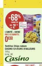 -68%  CARNETTES  Casino ullas 2 Max p  L'UNITE: 090 PAR 2 JE CAGNOTTE  0€61  Pengurs Allears 