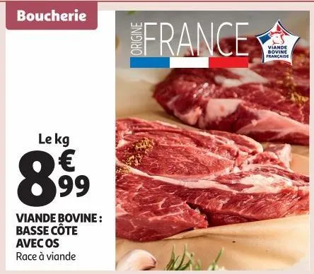 viande bovine : basse côte avec os