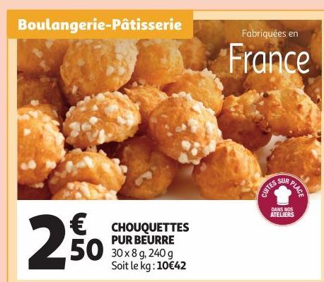 CHOUQUETTES PUR BEURRE