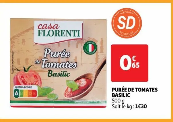 purée de tomates basilic 