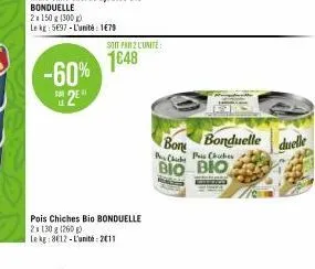 pois chiches bonduelle