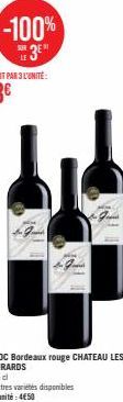 -100%  SUR  AOC Bordeaux rouge CHATEAU LES GIRARDS  75 cl  Autres variétés disponibles L'unité:4€50 