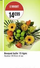 LE BOUQUET  14€99  Bouquet bulle 15 tiges Hauteur 28/30cm et sac 