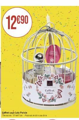 12€90  Coffret cage Lola Poésie  Cimensions 814d2cm-Puskurs midles auchte  AA  corr PARY  Coffret  sendeur 