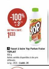 -100%  3E  SOIT PAR 3 L'UNITÉ:  1€33  KOP 