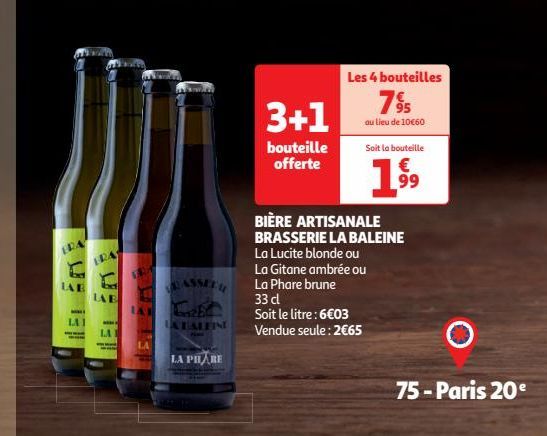 BIÈRE ARTISANALE BRASSERIE LA BALEINE