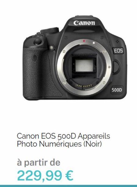 Canon  Canon EOS 500D Appareils Photo Numériques (Noir)  EOS  500D 
