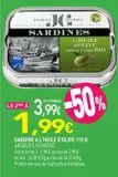 Sardine a l`huile d`olive 115g offre à 1,99€ sur NaturéO
