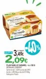 Flan vanille caramel offre à 2,09€ sur NaturéO