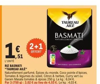 riz basmati taureau ailé