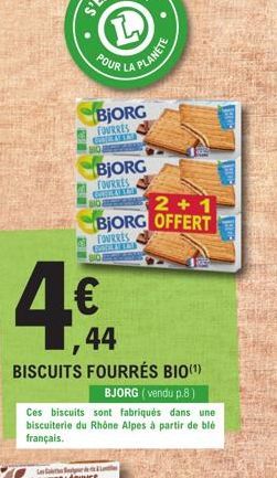 biscuits fourrés Bjorg