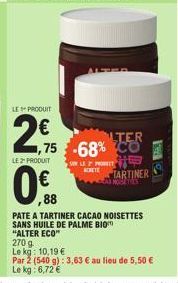 pâte à tartiner cacao 