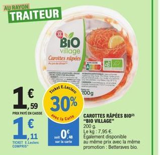carottes râpées E.Leclerc