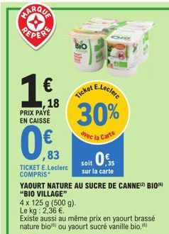 yaourt nature E.Leclerc