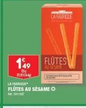 149 flutes  125  la fabrique  flutes au sésame ⓒ rat 5011587  la fabridle 