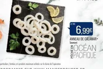 88  le ko  6,99€  anneau de calamar saumuré  océan pacifique 