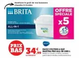 PACK 5 FILTRES A EAU MAXTRA PRO ALL-IN-ONE 1 offre à 34,99€ sur Super U
