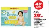 COUCHES PREMIUM PROTECTION PAMPERS OU CULOTTES offre à 29,97€ sur Super U