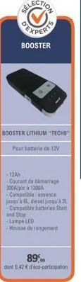 Promo Booster Lithium chez E.Leclerc L'Auto