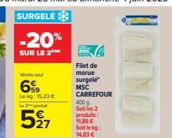 filet de morue Carrefour