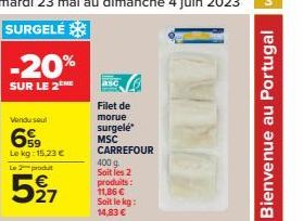 filet de morue Carrefour