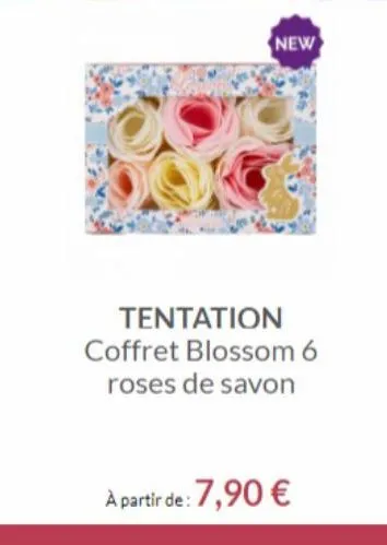 new  tentation coffret blossom 6 roses de savon  à partir de: 7,90 € 