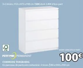 3+3 tiroirs. 1153 xh73 x 40 cm 150€ dont 2,80€ d'éco-part  fsc  petit prox permanent  dont 3.50ed'eco-part  100€  
