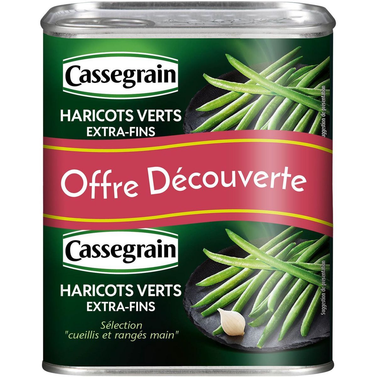 HARICOTS  VERTS EXTRAFINS CUEILLIS ET  RANGÉS MAIN  CASSEGRAIN
