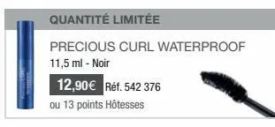 quantité limitée  precious curl waterproof 11,5 ml - noir  12,90€ réf. 542 376  ou 13 points hôtesses 