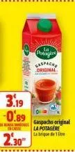 potagère  baspacho original  gaspacho original la potagere la brique de 1 litre 