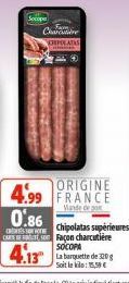 Socope  Charcure  CREOLATAS  ORIGINE 4.99 FRANCE  Mande de po  0.86 