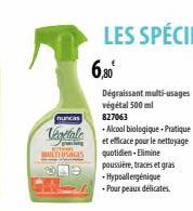 nuncas  Vegetale  MULTSGES  Dégraissant multi-usages végétal 500 ml  827063  - Alcool biologique - Pratique  et efficace pour le nettoyage quotidien-Elimine poussière, traces et gras - Hypoallergéniqu