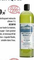 ECO  Nettoyant miracle  citron 1 L  853010  CORVER  NETTOYANT MIRACLE  CITRON 