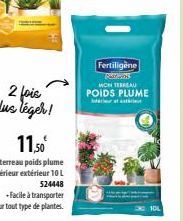 Fertiligène Pestions WONTERREAU  POIDS PLUME  இளை of  10L 