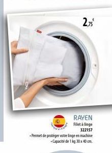 RAYEN Filet à linge 322157  - Permet de protéger votre linge en machine -Capacité de 1 kg 30 x 40 cm.  2,75 