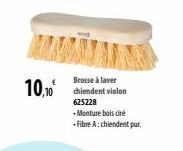 10,10⁰  Brosse à laver chiendent violon 625228  -Monture bois ciré  +Fibre A: chiendent pur. 