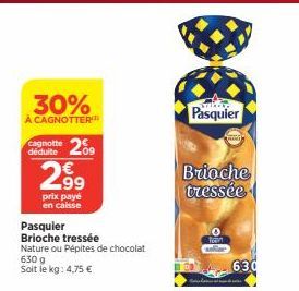 brioche tressée Pasquier