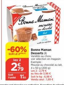 mousse au chocolat Bonne maman