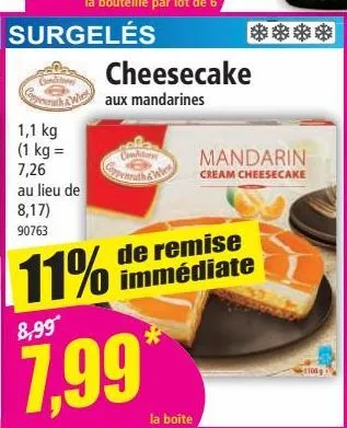 cheesecake aux mandarines