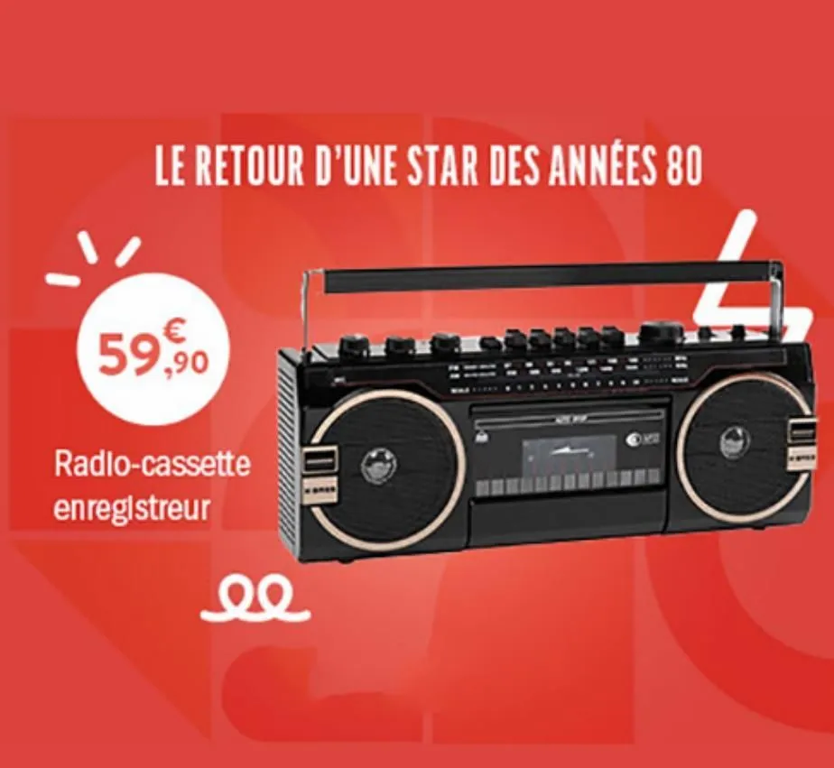 le retour d'une star des années 80  59,90  radio-cassette enregistreur  el  