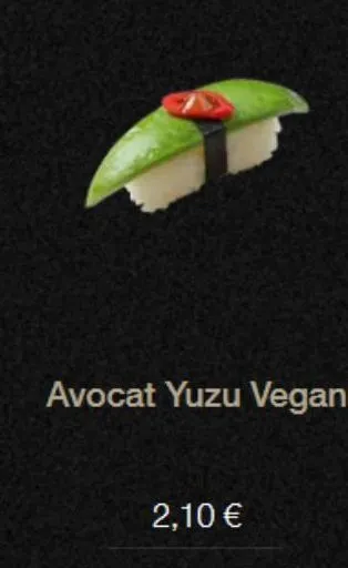 avocat yuzu vegan  2,10 € 