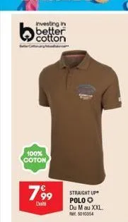 investing in  cotton  100% coton  799  d  straight up  polo o du m au xxl. 5010354 