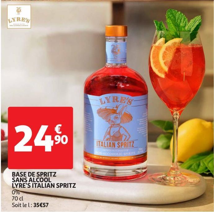BASE DE SPRITZ SANS ALCOOL LYRE’S ITALIAN SPRITZ