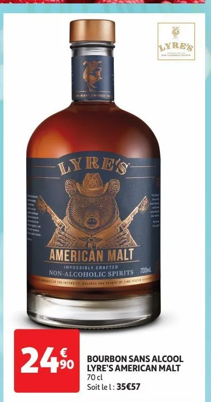 bourbon sans alcool  lyre’s american malt